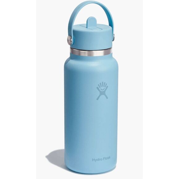 NWT HYDRO FLASK 32-Ounce Wide Mouth Water Bottle in LIMITED EDITION GEYSER BLUE - Picture 1 of 2